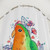 Flowery Lovebird Shower Curtain