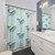 Cute whale design shower curtain for nautical bathroom decor