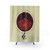 Red Lotus Flower Shower Curtain
