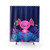Coral axolotl shower curtain