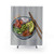 Poke Bowl with Salmon and Fresh Vegetables Shower Curtain