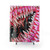 Infinite Red Shower Curtains with Creepy Mouth Design