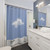 Serenity Blue Pantone Cloud Shower Curtains