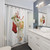 Christmas Angel and Kitten Shower Curtains