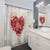 Love-themed shower curtain design