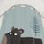 Whimsical bear and moon shower curtain