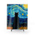 Van Gogh Style Black Cat Shower Curtains