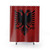 Vintage Albanian Flag Shower Curtains
