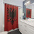 Vintage Albanian Flag Shower Curtains