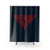Melbourne Demons Shower Curtains featuring red and blue design