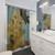 Floral Cat Shower Curtains featuring Vincent Van Gogh inspired design