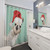 Festive Christmas Llama Shower Curtain