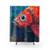 Red Depths Shower Curtains - Abstract Ocean Art