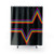 Psychedelic rainbow pattern shower curtain