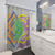 Vibrant abstract art shower curtain