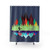 MTB Trails Retro Shower Curtain