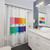 Colorful PANTONE RAINBOW Shower Curtains for Aesthetic Bathroom Decor