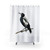 Magpie-themed shower curtain design