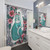 Whimsical Mermaid Cat Shower Curtain with Floral Design