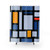 Bauhaus Inspired Shower Curtain with Retro Graphic Design