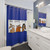 Humorous shower curtain with sarcastic design