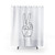 Peace Sign Hand Minimalist One Line Art Shower Curtain