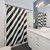 Black and White Diagonal Stripe Shower Curtains