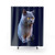 Blue British Shorthair Cat Shower Curtain