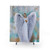 Guardian Angel with Blue Bird Shower Curtains