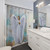 Guardian Angel with Blue Bird Shower Curtains