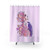 Floral Skull Shower Curtain - Pastel Gothic Decor