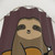 Whimsical Guitar Sloth Shower Curtain