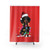 Dachshund Sweater Shower Curtains with Christmas Lights
