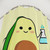 Cute Avocado Chemist Shower Curtains with Avogadro's Number Pun