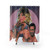 Moonlighting themed shower curtain with characters Bruce Willis and Cybil Shepherd