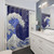 Blue Wave Shower Curtains with Great Wave of Kanagawa Design
