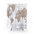 Detailed World Map Shower Curtain in Taupe