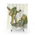 Colorful frog and toad themed shower curtain