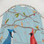 Blue Jay and Red Cardinal Bird Pattern Shower Curtain