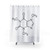 Caffeine molecule shower curtain design