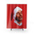 Funny Christmas Shower Curtain with Bad Santa Smoking