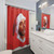 Funny Christmas Shower Curtain with Bad Santa Smoking