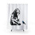 Banksy Graffiti Shower Curtain featuring Girl with Blue Bird