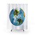 Inspirational Christian Shower Curtains with World Map Design