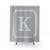 Silver Gray Monogram K Shower Curtains