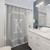 Silver Gray Monogram K Shower Curtains