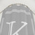 Silver Gray Monogram K Shower Curtains