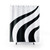 Black and white patterned shower curtain