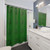 Building Bricks Green Shower Curtains