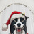 Border Collie Dog Christmas Shower Curtains